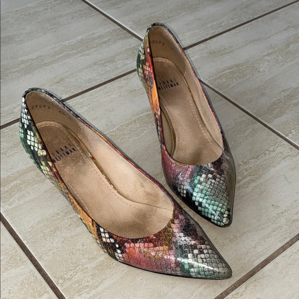Stuart Weitzman Snake Skin Shoes 6.5
